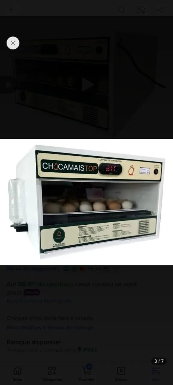 Chocadeira chocamais top 120 ovos 
