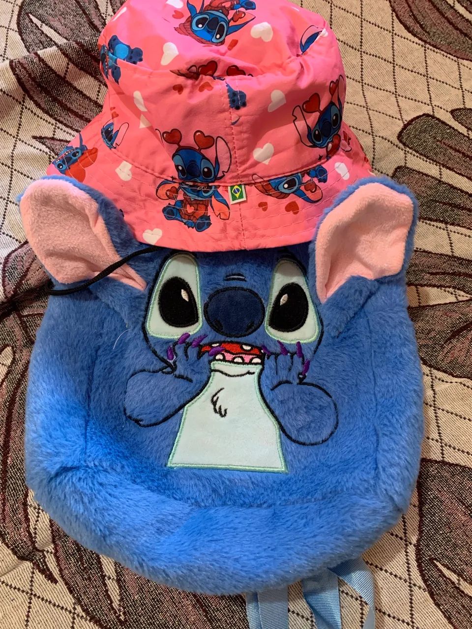 Mochila e Chapéu Stitch 