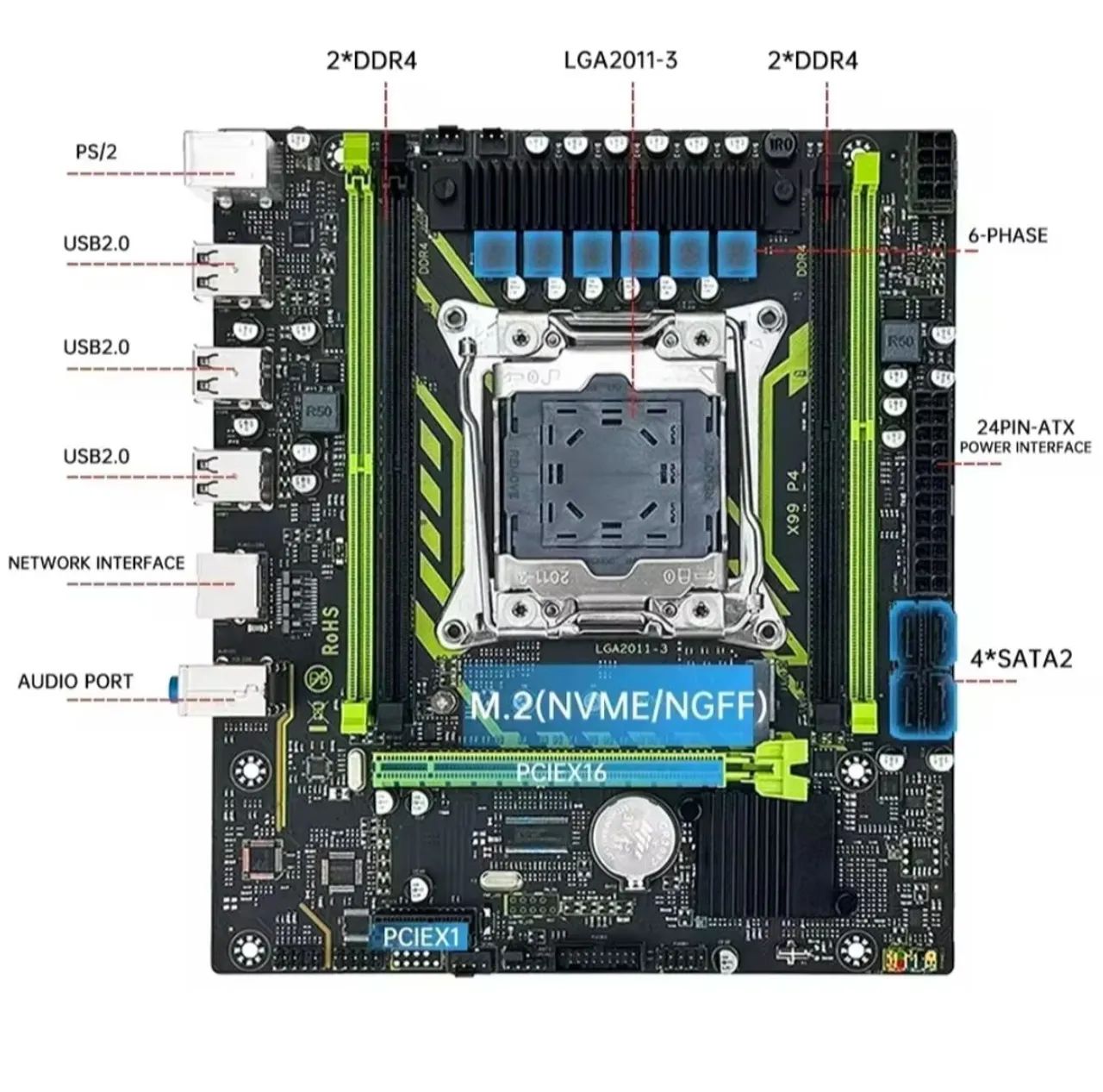 Kit Placa-Mãe X99 + Processador Intel Xeon E5-2630 V4 - Foto 4