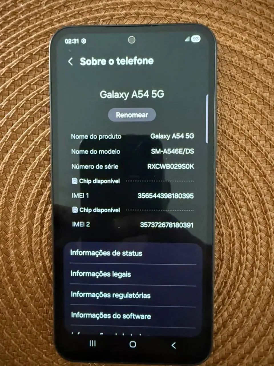 SANSUNG GALAXY A54 5G ZERADO