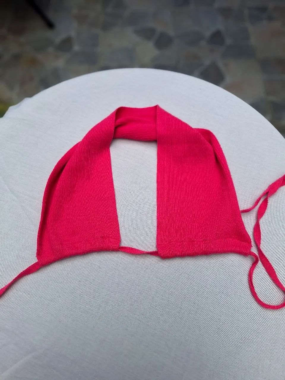 Conjunto Rosa Pink - Top + Saia de Croche - Foto 4