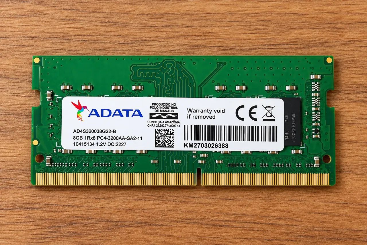 MEMÓRIA RAM 8GB DDR4 3200MHZ PARA NOTEBOOK
