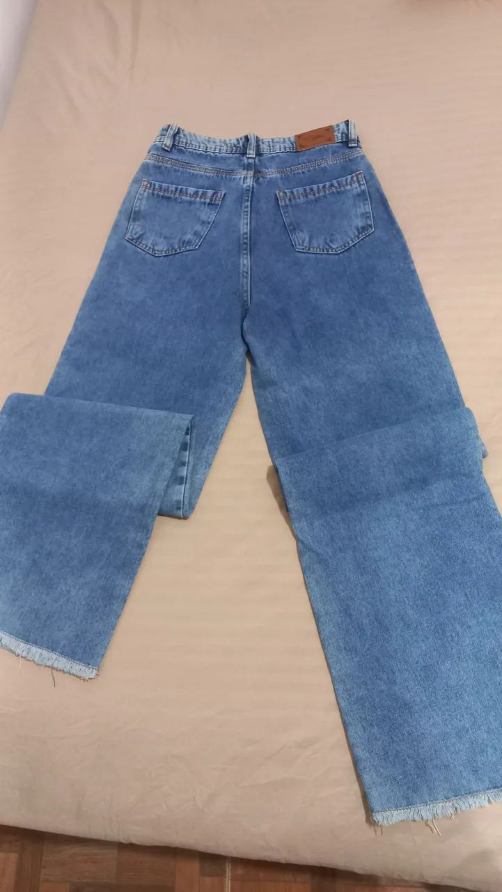Calça Pantalona jeans - Foto 2