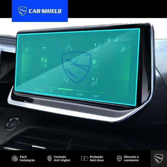 Película Multimídia Citroën C3 10 Polegadas Vidro Car Shield  - Foto 3
