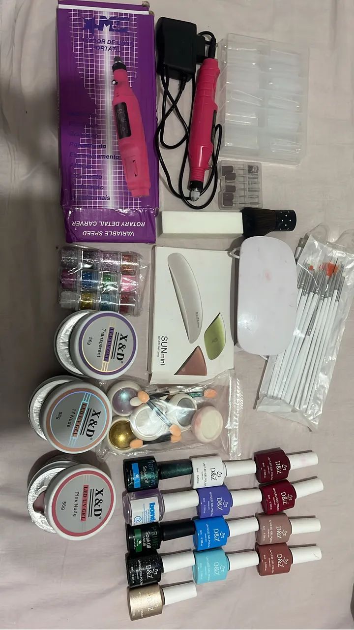 KIT UNHA EM GEL COMPLETO