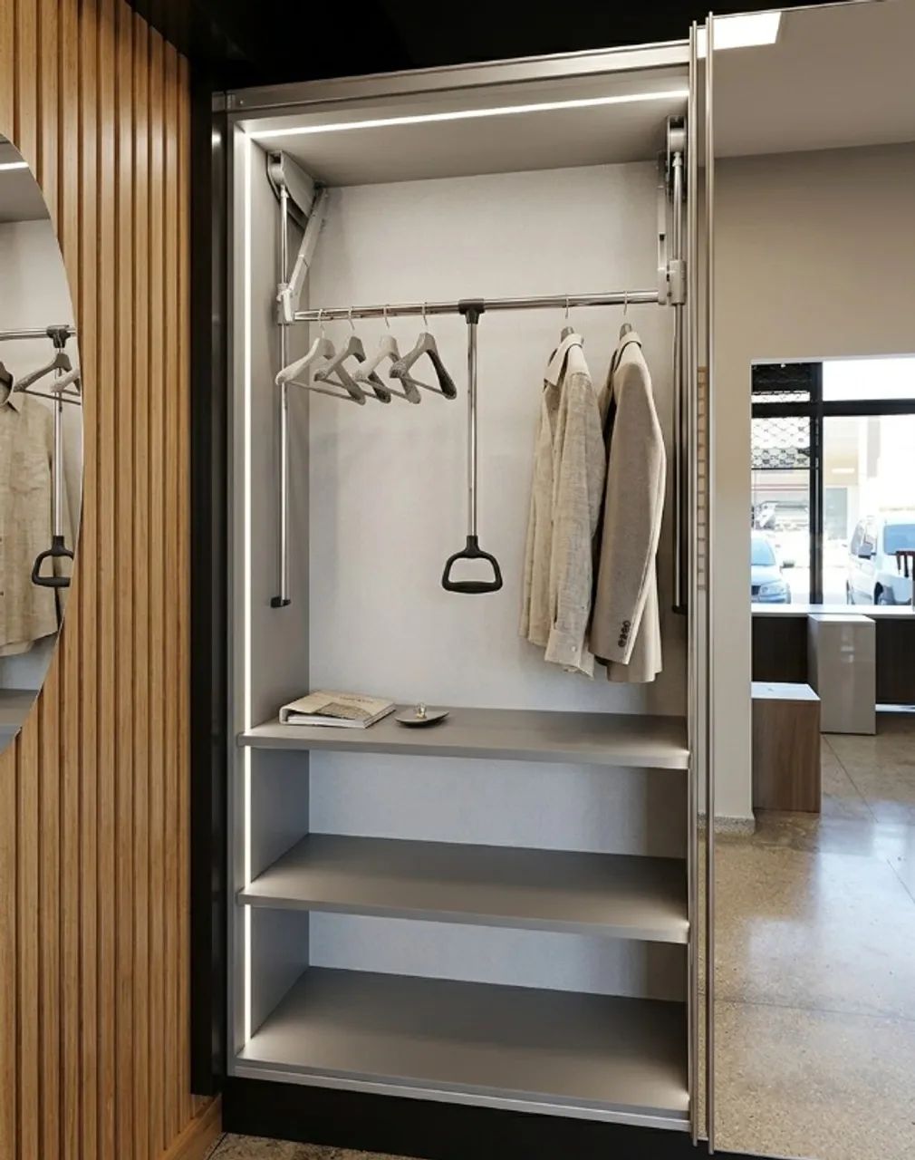 GUARDA-ROUPA COM PORTAS DE ESPELHO - Foto 2