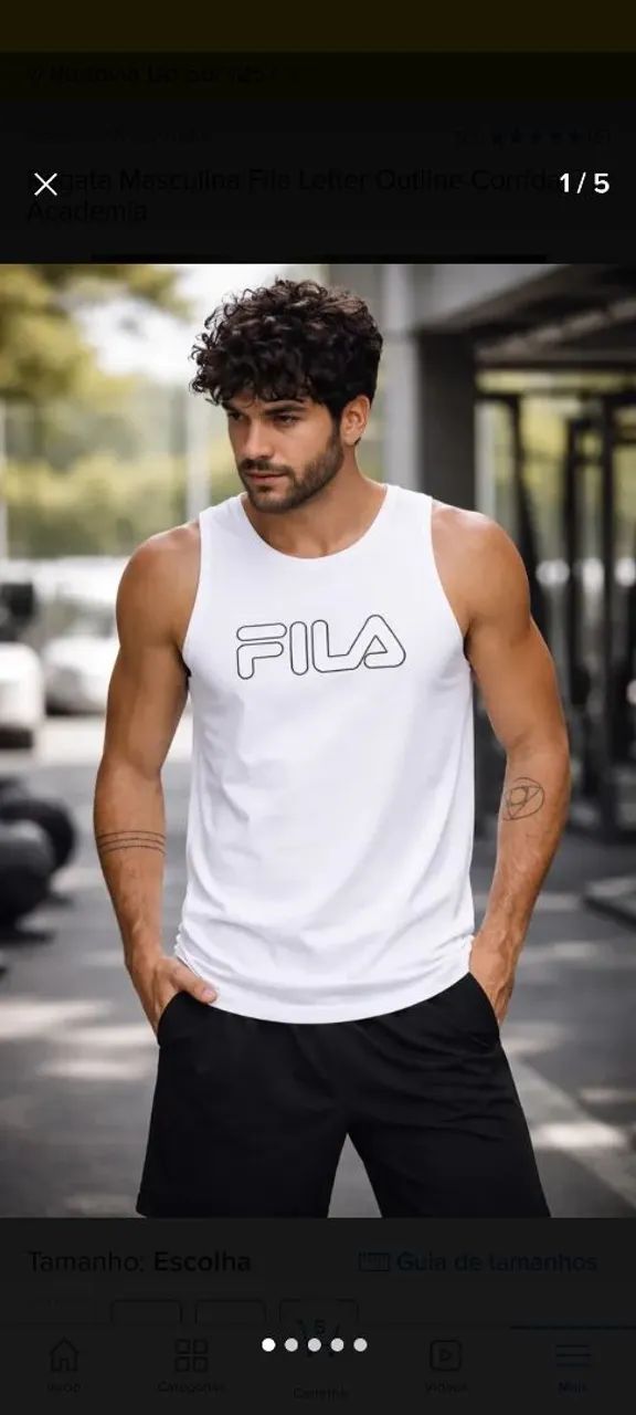 Regata fila Original Masculina algodão  - Foto 2