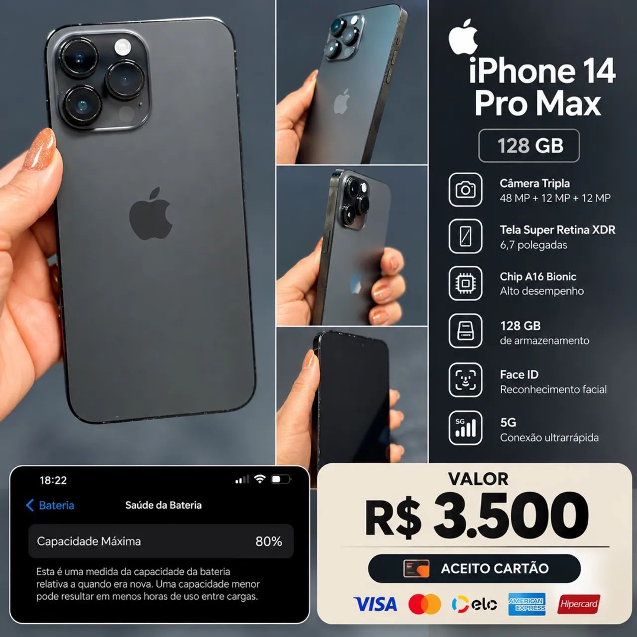 IPHONE 14 promax - Celulares e Smartphones - Emaús, Parnamirim