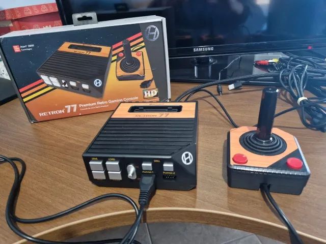 Console Retrô Hyperkin Woodgrain Atari Hdmi 1 Ctrl, Na Caixa - Foto 3
