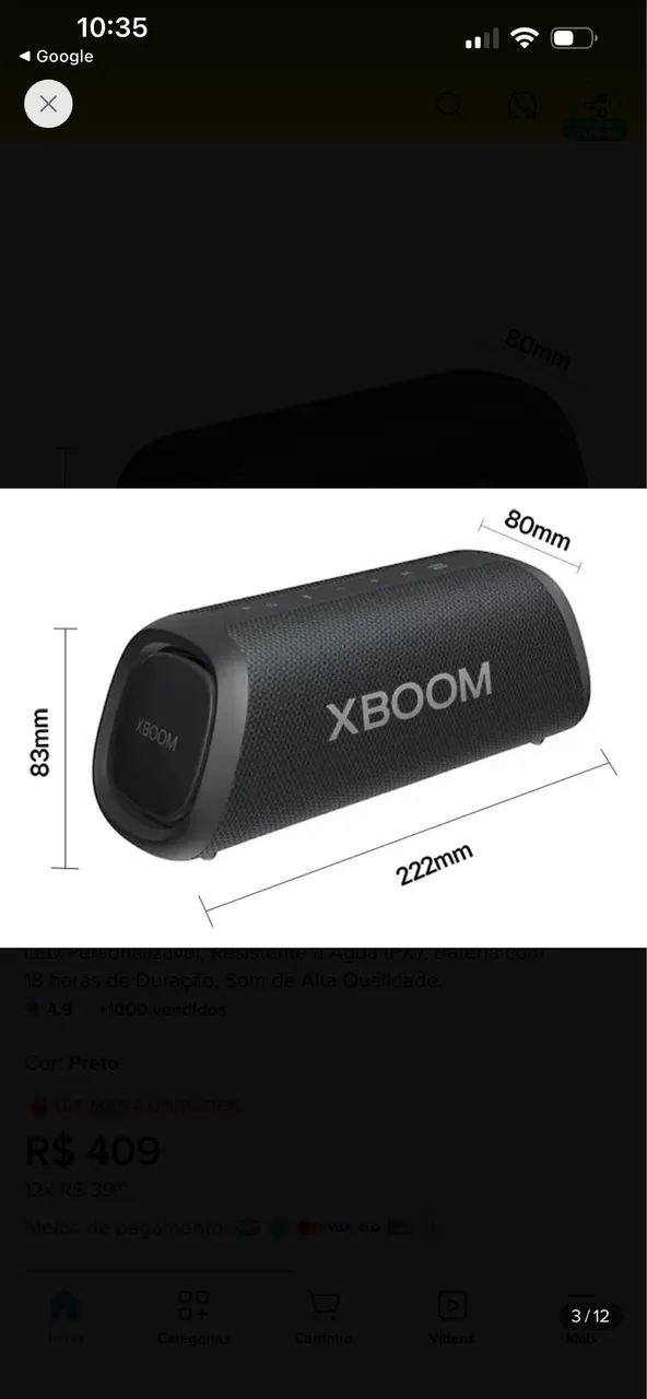 Caixa de som LG XBOOM  - Foto 3