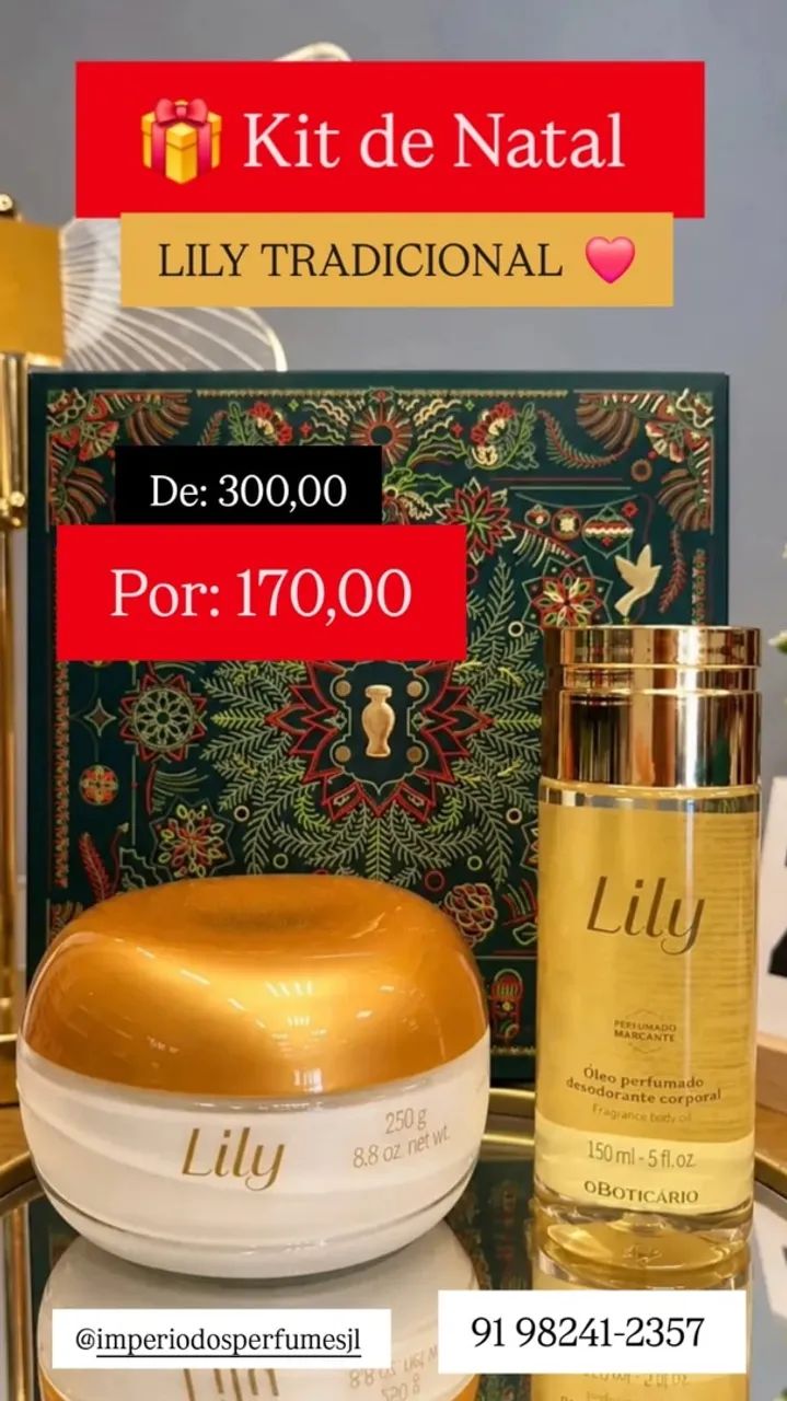 KIT LILY TRADICIONAL HIDRATANTE E OLÉO