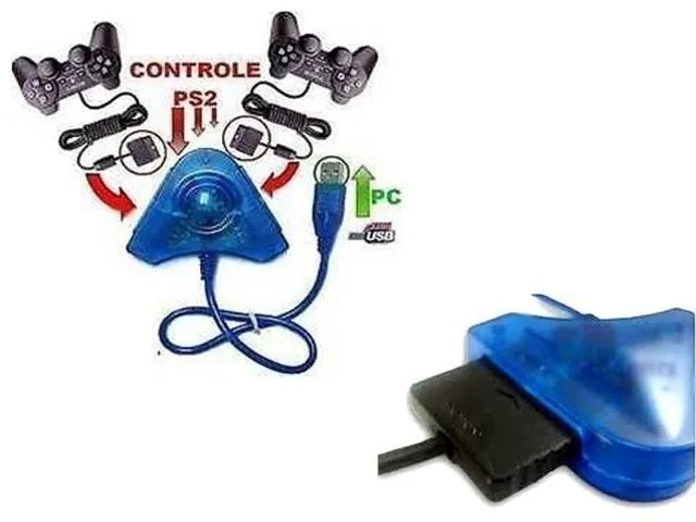 Conversor de Controle Playstation 1 e 2 para PC USB - Foto 4