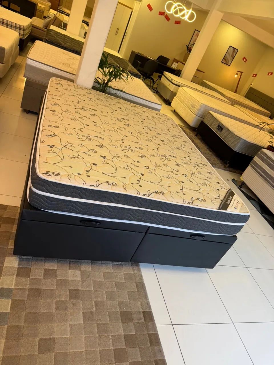 Cama box Queen COM BAÚ E COLCHÃO ORTOVOM - Entrego.  - Foto 4