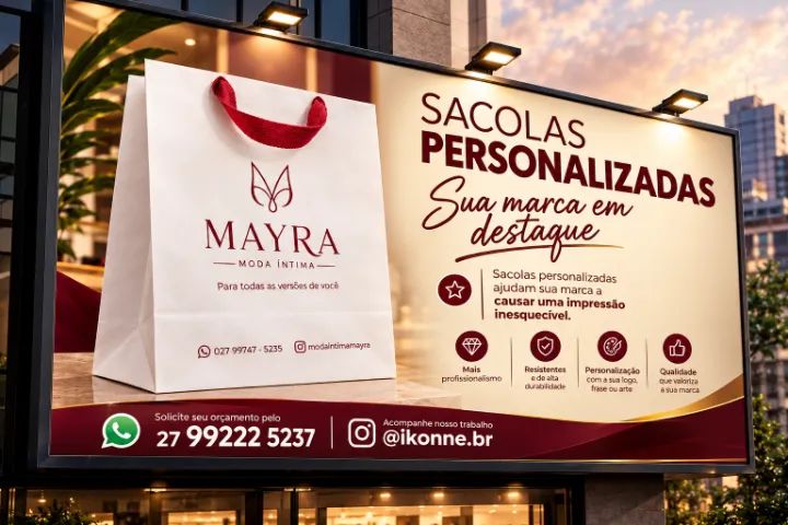 Bolsa de Papel Personalizada - Ikonne *