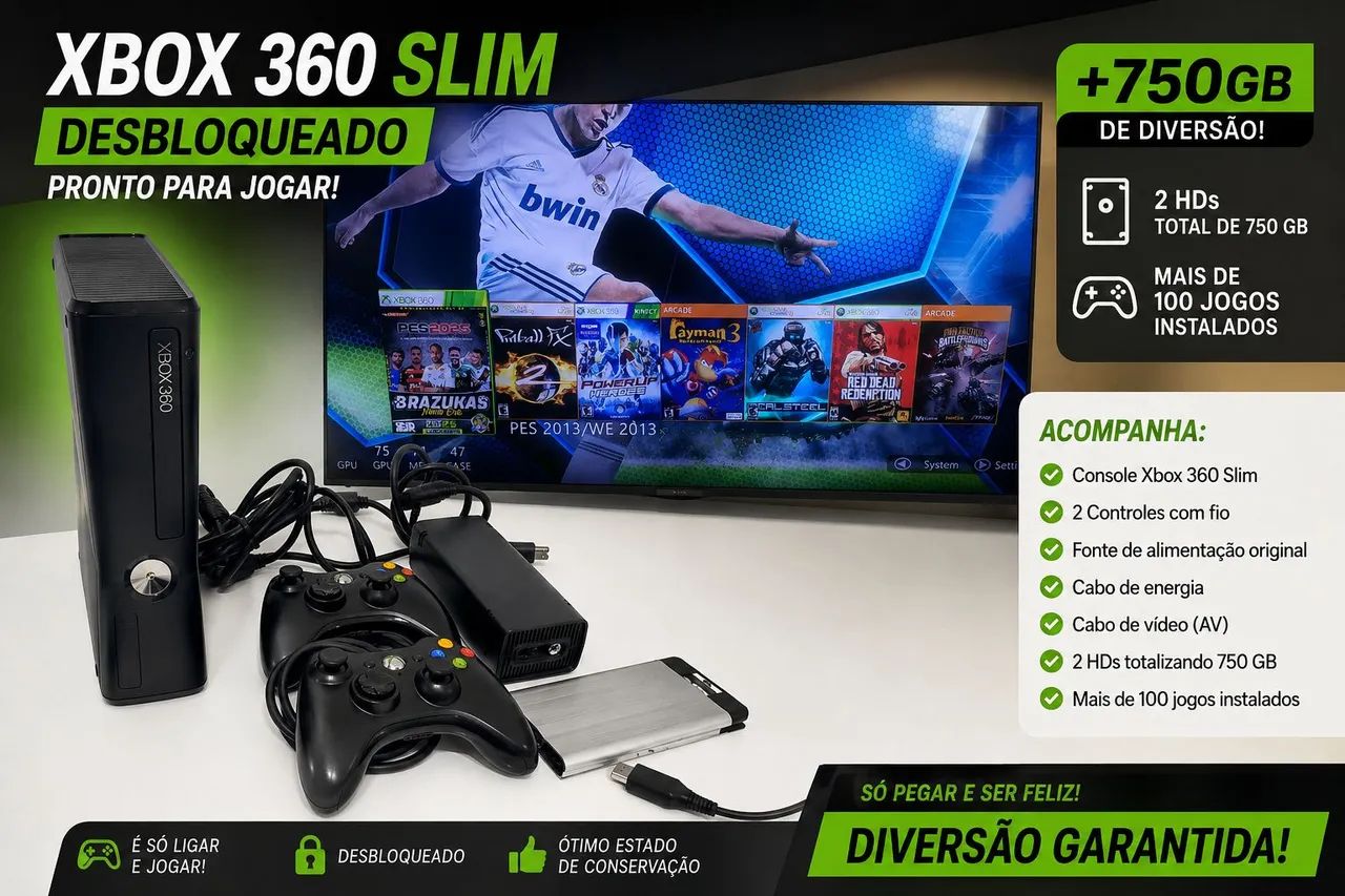 X box 360 slim desbloqueado  - Foto 2