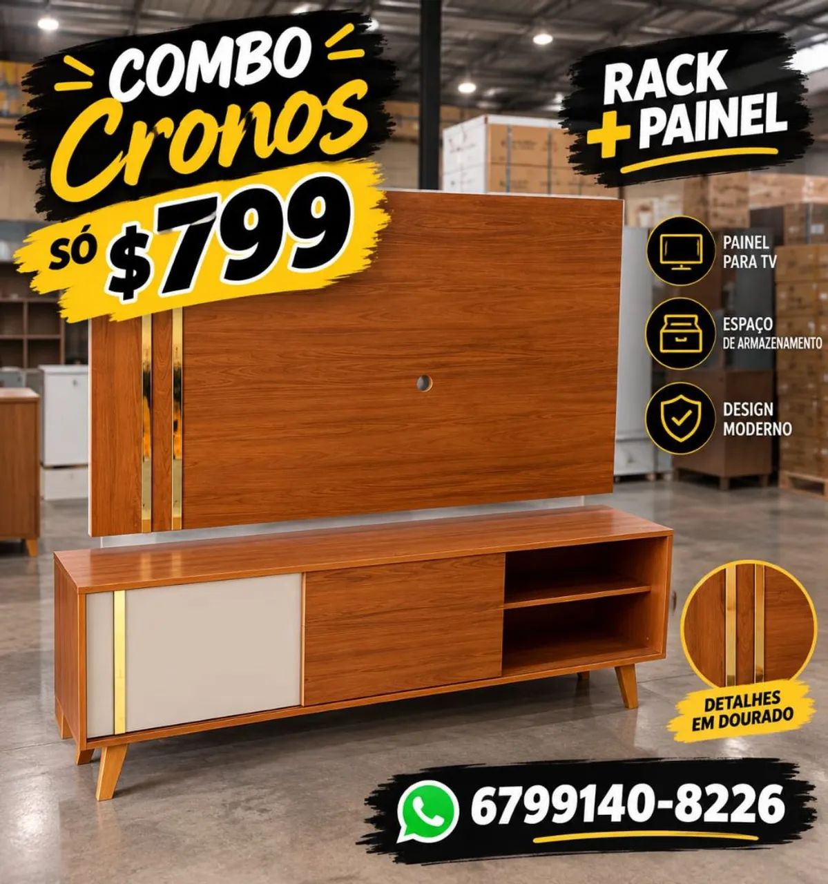 Painel com RACK combo