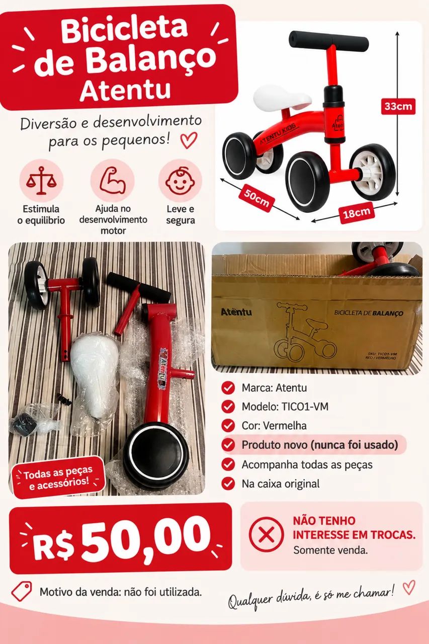 Bicicleta de balanço- Atentu