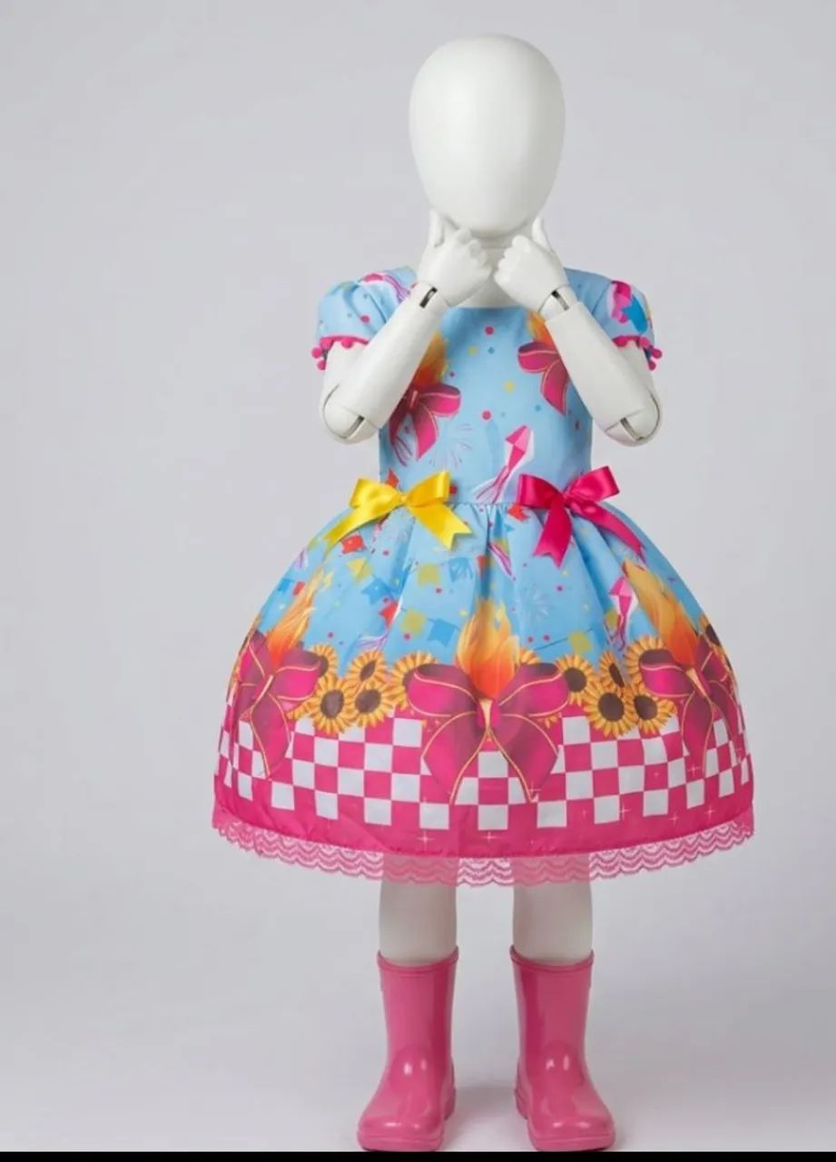 Vestido junino infantil 