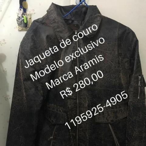 jaqueta de couro aramis