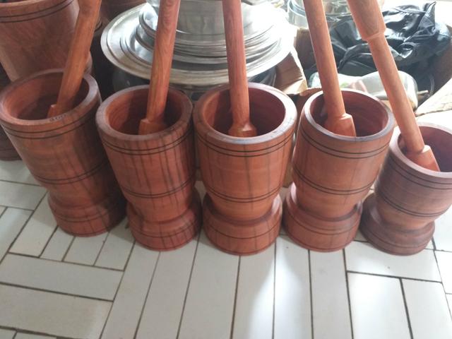 PILÃO de madeira rústica apronta entrega partir 100