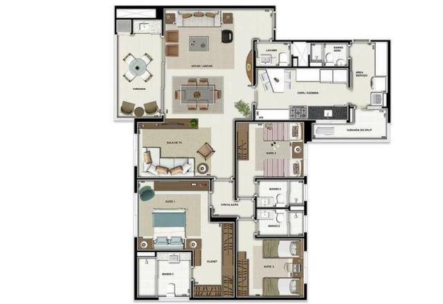 Apartamento Le Champ sol da manhã andar alto com porcelanato - Foto 3