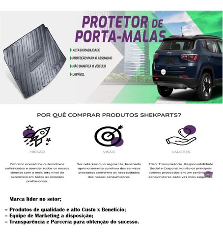Tapete Bandeja Protetor de Porta-Malas para Chevrolet Celta - Foto 3