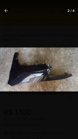 Paralama Jeep Cherokee 2015 2016 2017 Lado Esquerdo  - Foto 2