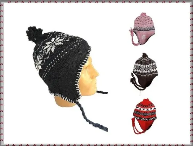 Touca gorro lã pompom