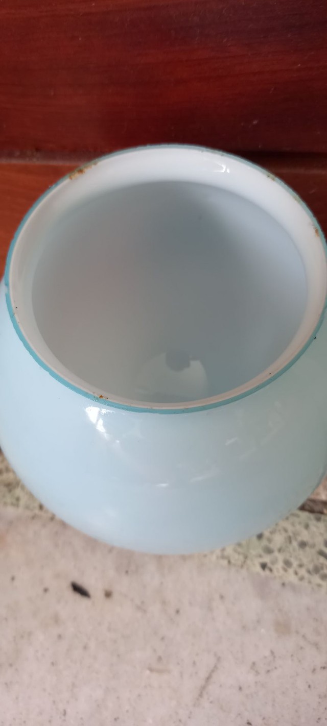 Globo de opalina azul antigo - Foto 3