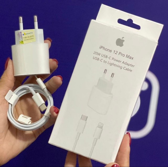 Carregador Turbo iPhone Carga Rápida USB-C 20w 