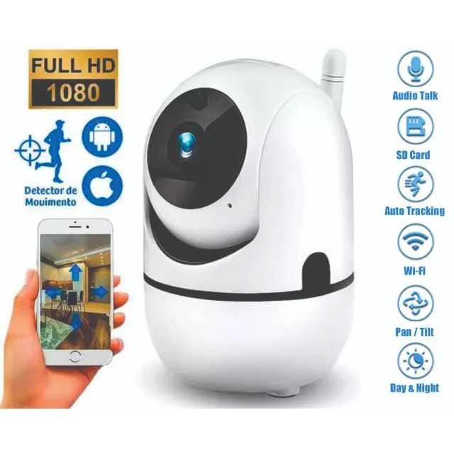 Camera Sem Fio Hd Wifi Noturna Baba Eletronica Microfone