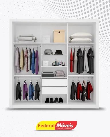 Guarda Roupa Casal 3 Portas com Espelho Direto da Fabrica Fazemos Entrega - Foto 2
