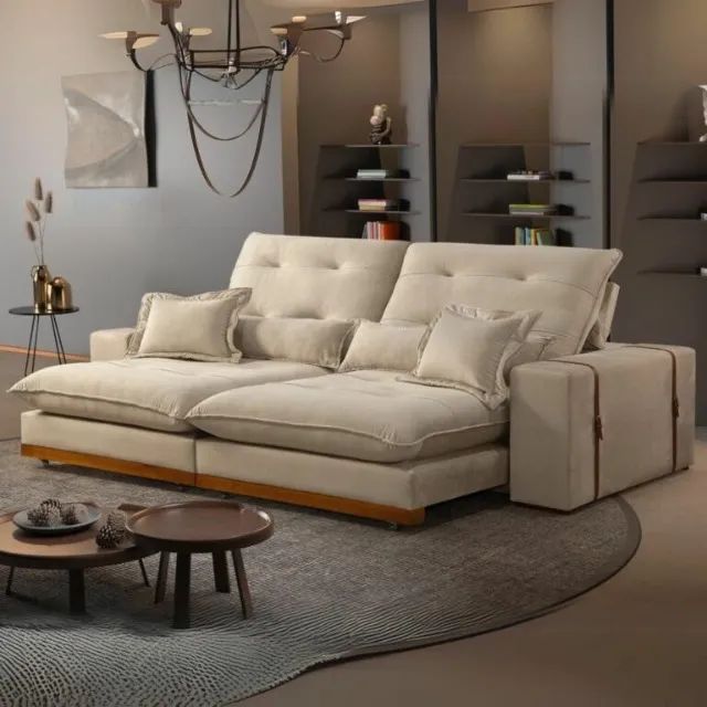sala sofa retratil e reclinavel 6 lugares