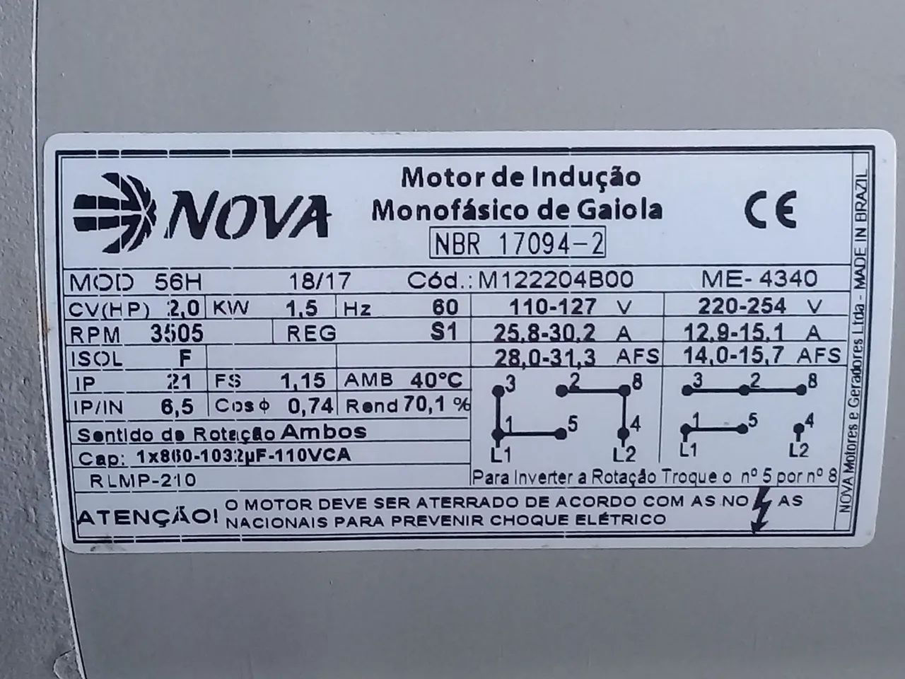 Motor novo 3505rpm - Foto 2