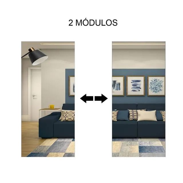 Quadro Espelho Duo 180x180cm Mavaular - Foto 3