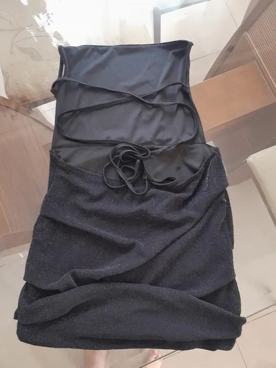Vestido preto (tipo lurex) G - Foto 2