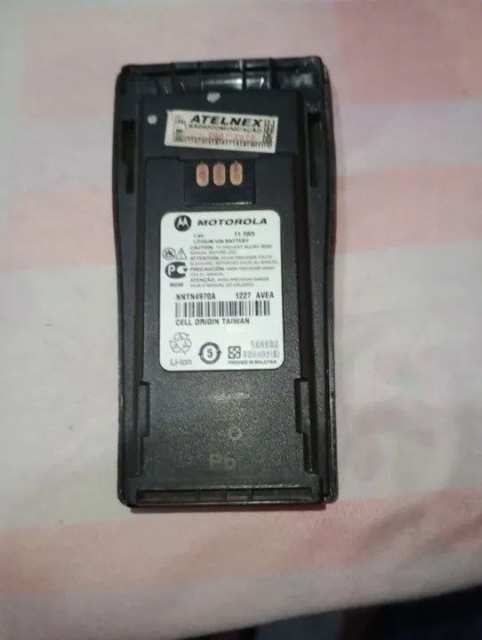 2 bateria e 2 carregador p radio motorola
