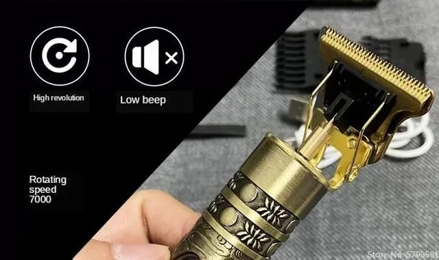 Aparador de pêlos elétrico T9 Hair Clipper, reparar barba, aparar pêlos, cortar cabelo - Foto 5