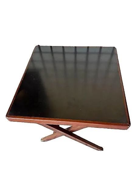 Mesa dita de jogo ou copa quadrada de madeira de lei laqueada de abrir e fechar *Descrição - Foto 4