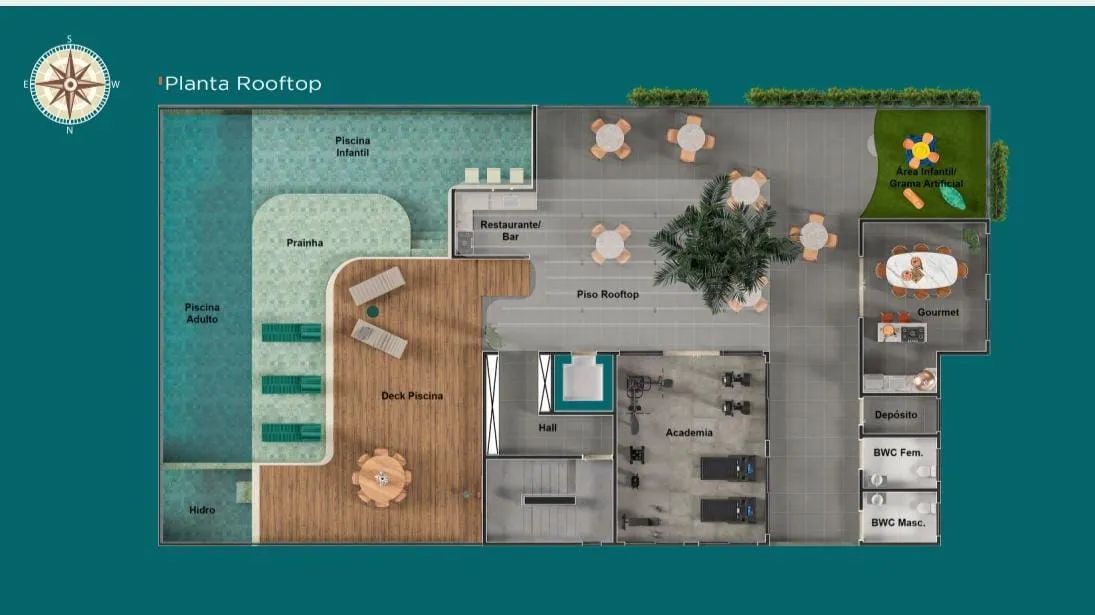 vista mar,Flat tem 20 metros quadrados com 1 quarto em Centro - Tamandaré - PE - Foto 12