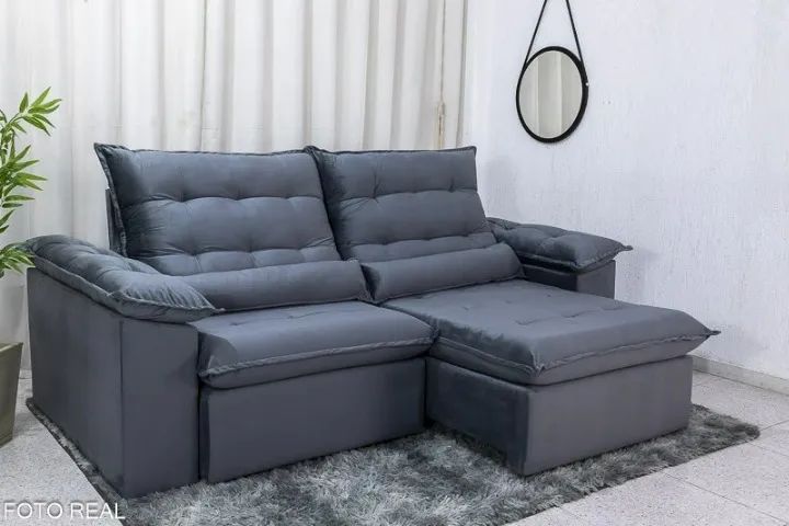 Sofá Retrátil Reclinável 2.00m Emanuelly  - D28 Soft - Foto 2