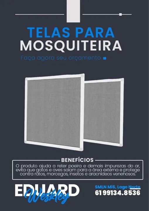 Telas mosquiteiras promoção 