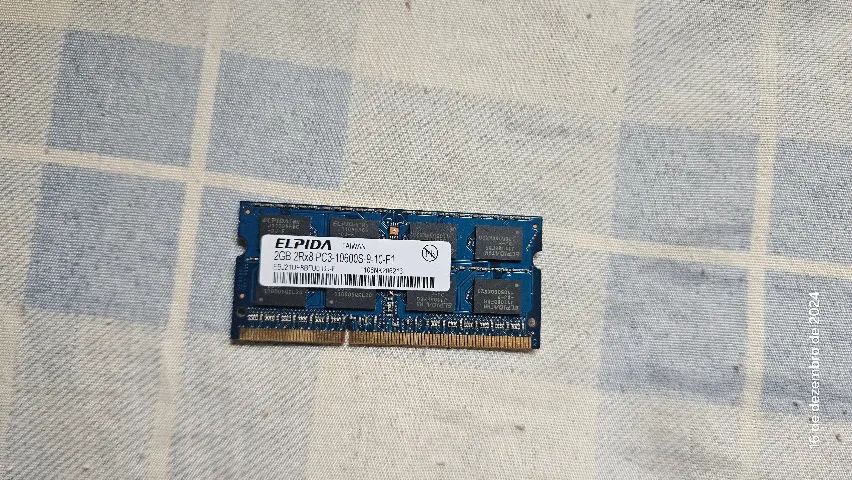 Mamória Ddr 3 2Gb 1066mhz para Notebook