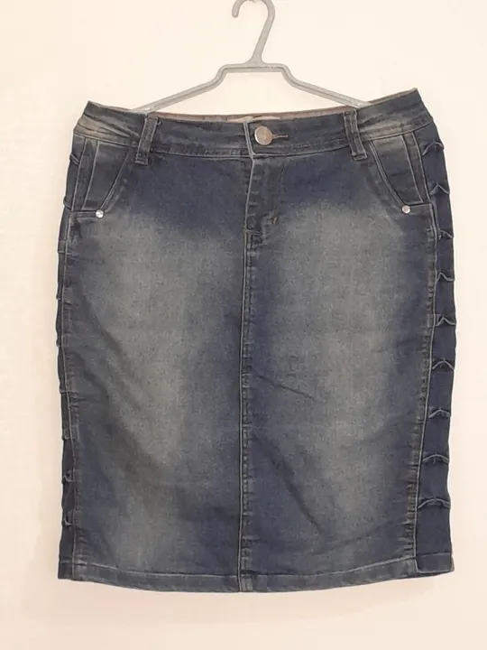 Saia Jeans Azul - Tamanho g