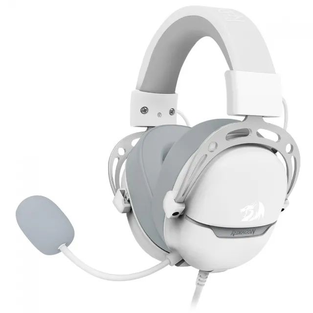Headset Gamer Redragon Aurora USB Surround 7.1 Branco H376WG - WZetta