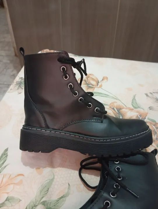 Bota Coturno Feminina Preta