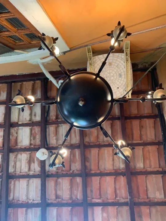 Lustre de Ferro 6 Lâmpadas - Foto 5