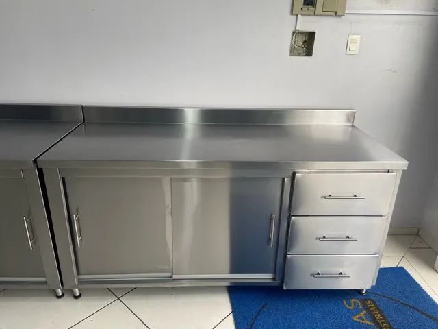 Gabinete industrial em aço inox sob medida 