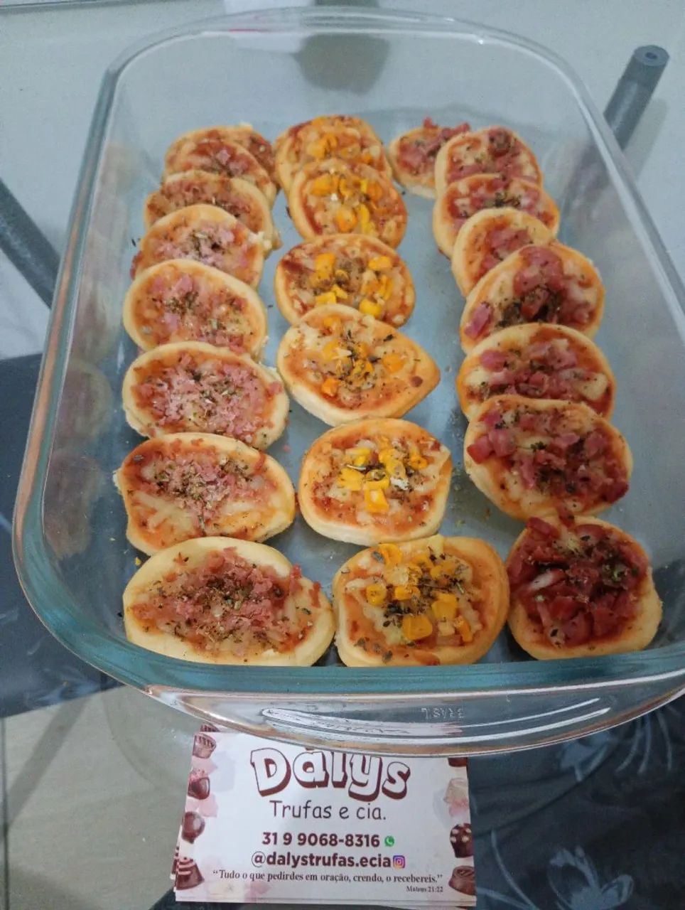Mini pizzas $1,50 cada