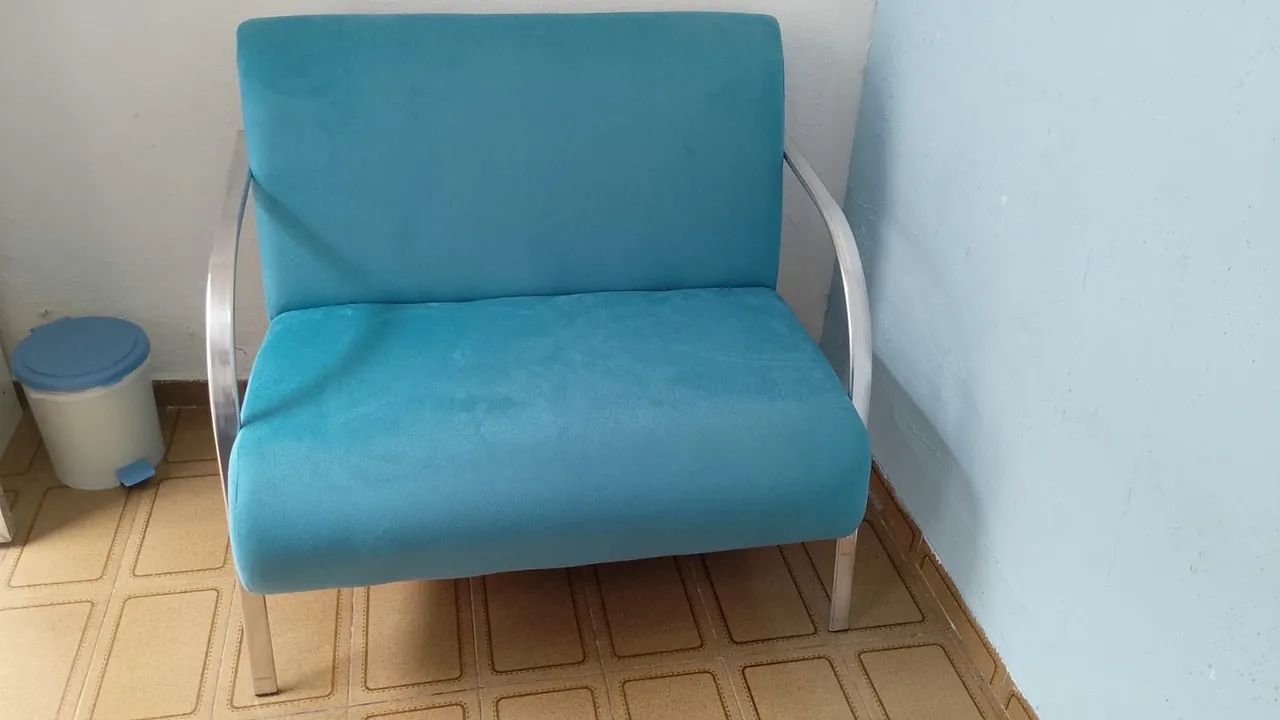 PAGUE NA HORA DA ENTREGA!! NAMORADEIRA 2 LUGARES BRAÇOS EM ALUMÍNIO  - Foto 2